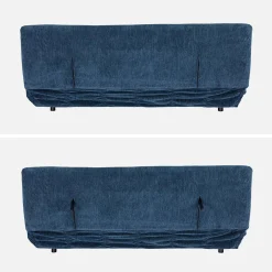Sofá cama de tela chenilla, 3 plazas