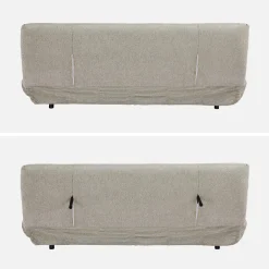 Sofá cama de tela chenilla, 3 plazas