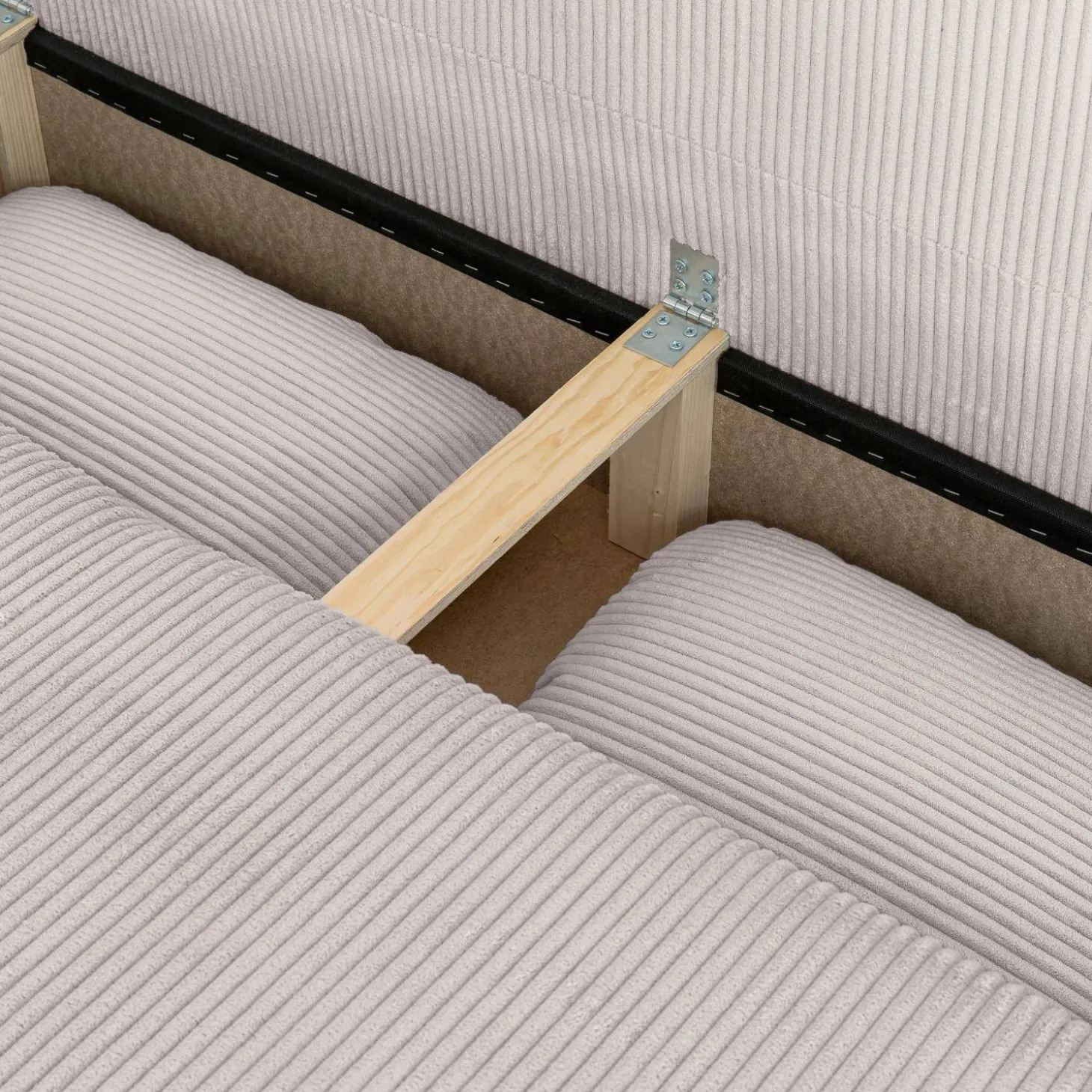 Sofá cama de terciopelo de pana, 3 plazas