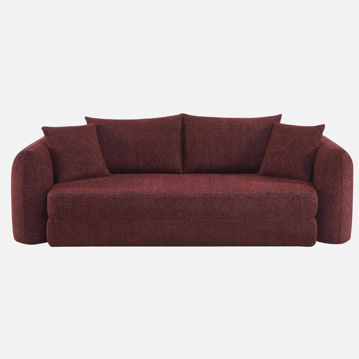 Sofá cama en borreguito texturizado, 3 plazas
