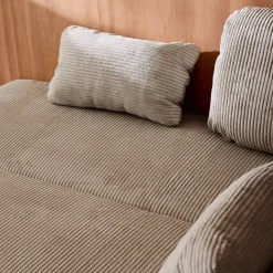 Sofá cama en pana fina con baúl de almacenamiento, 3 plazas