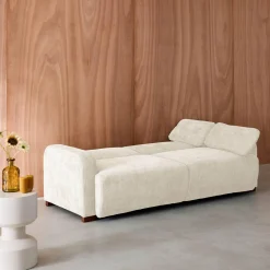 Sofá cama en tejido tela lisa de 3 plazas