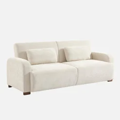 Sofá cama en tejido tela lisa de 3 plazas