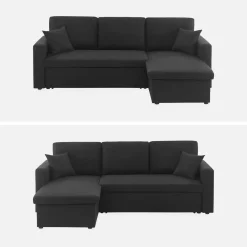 Sofá cama esquinero, 3 plazas