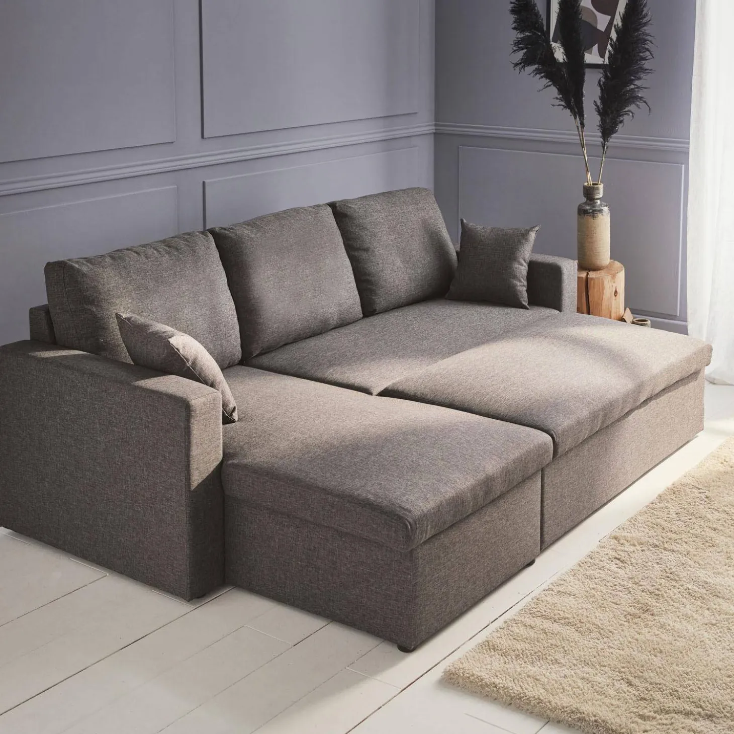 Sofá cama esquinero, 3 plazas