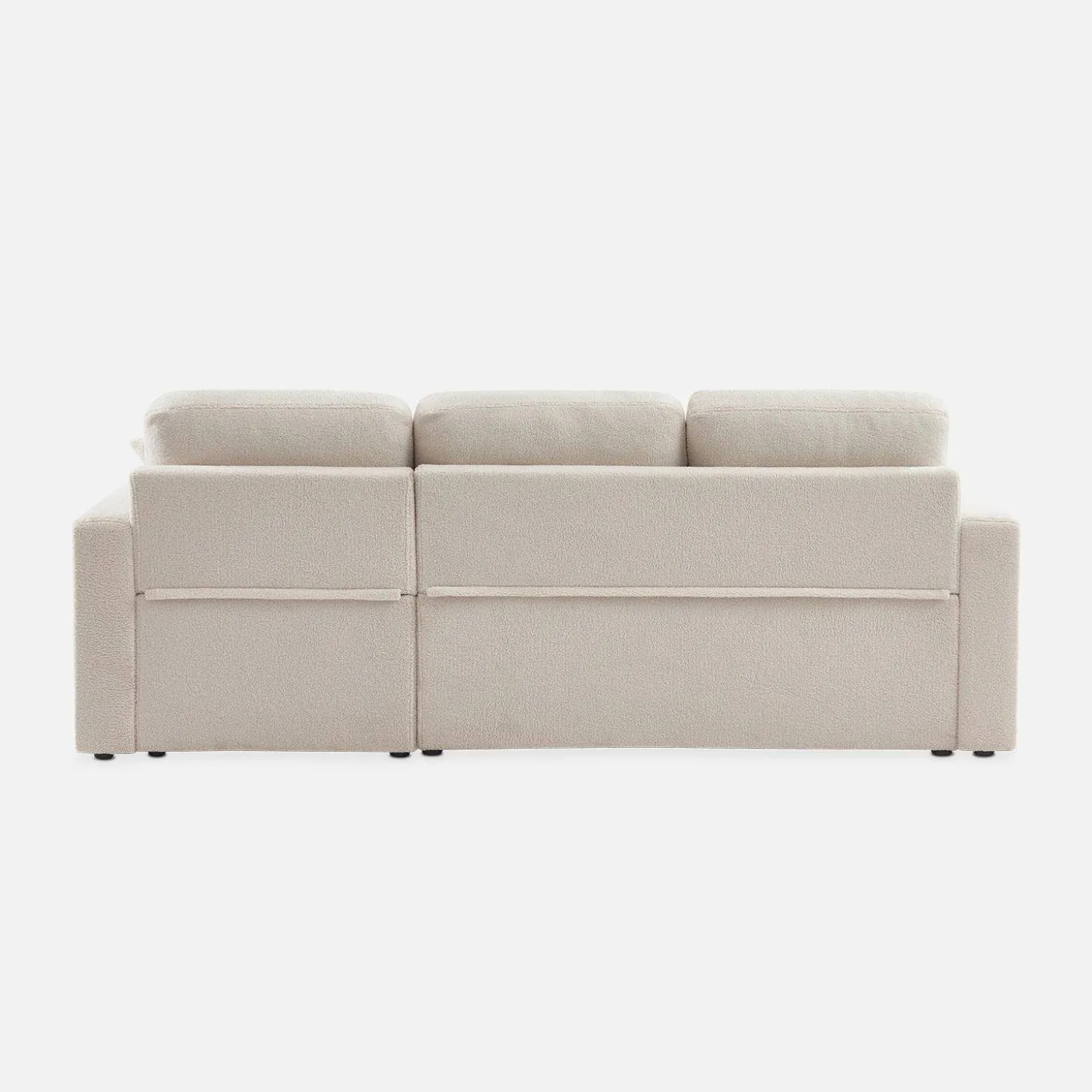 Sofá cama esquinero de borreguito, 3 plazas