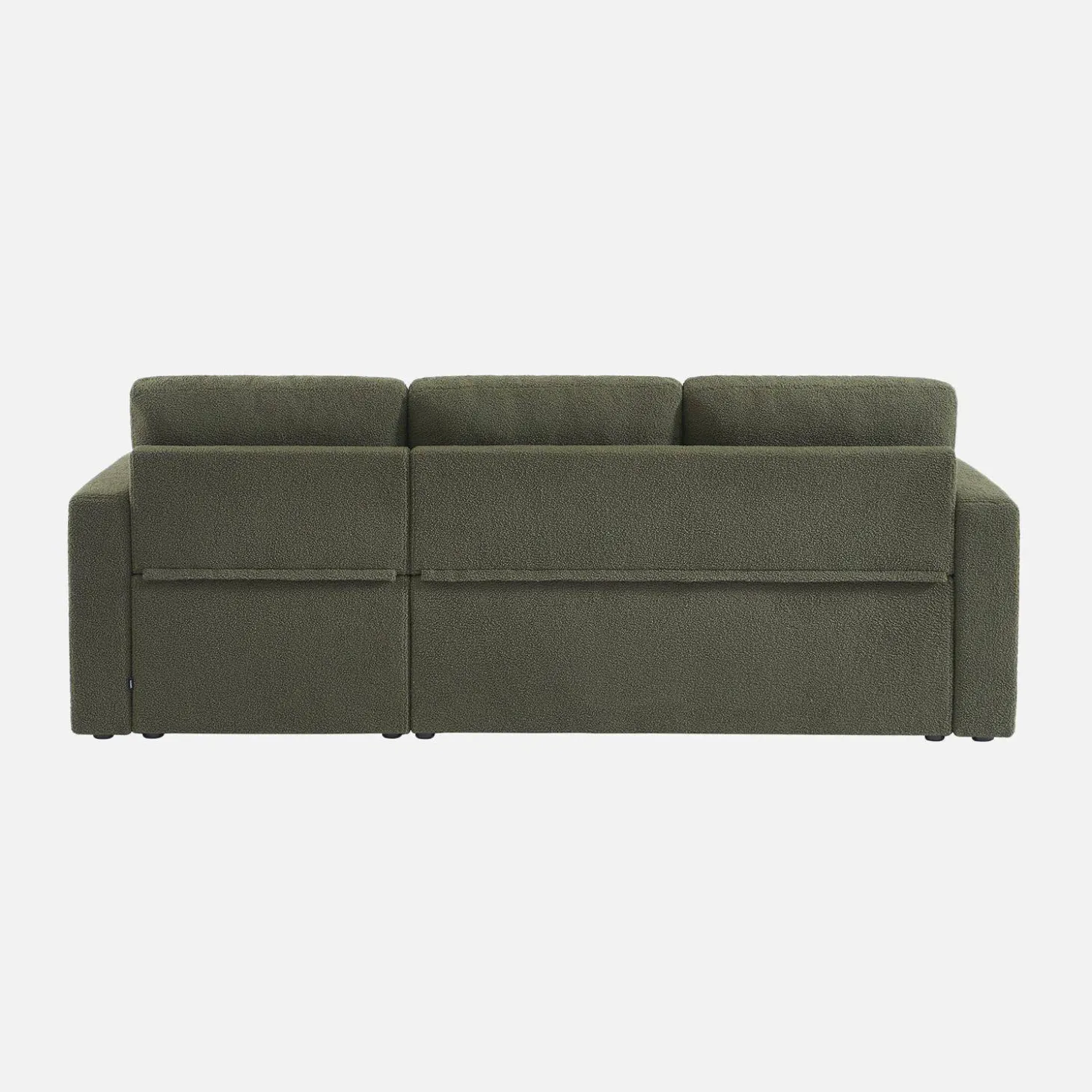 Sofá cama esquinero de borreguito, 3 plazas