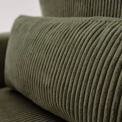 Sofá cama esquinero de pana fina, 5 plazas