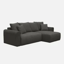 Sofá cama esquinero de pana fina, 3 plazas
