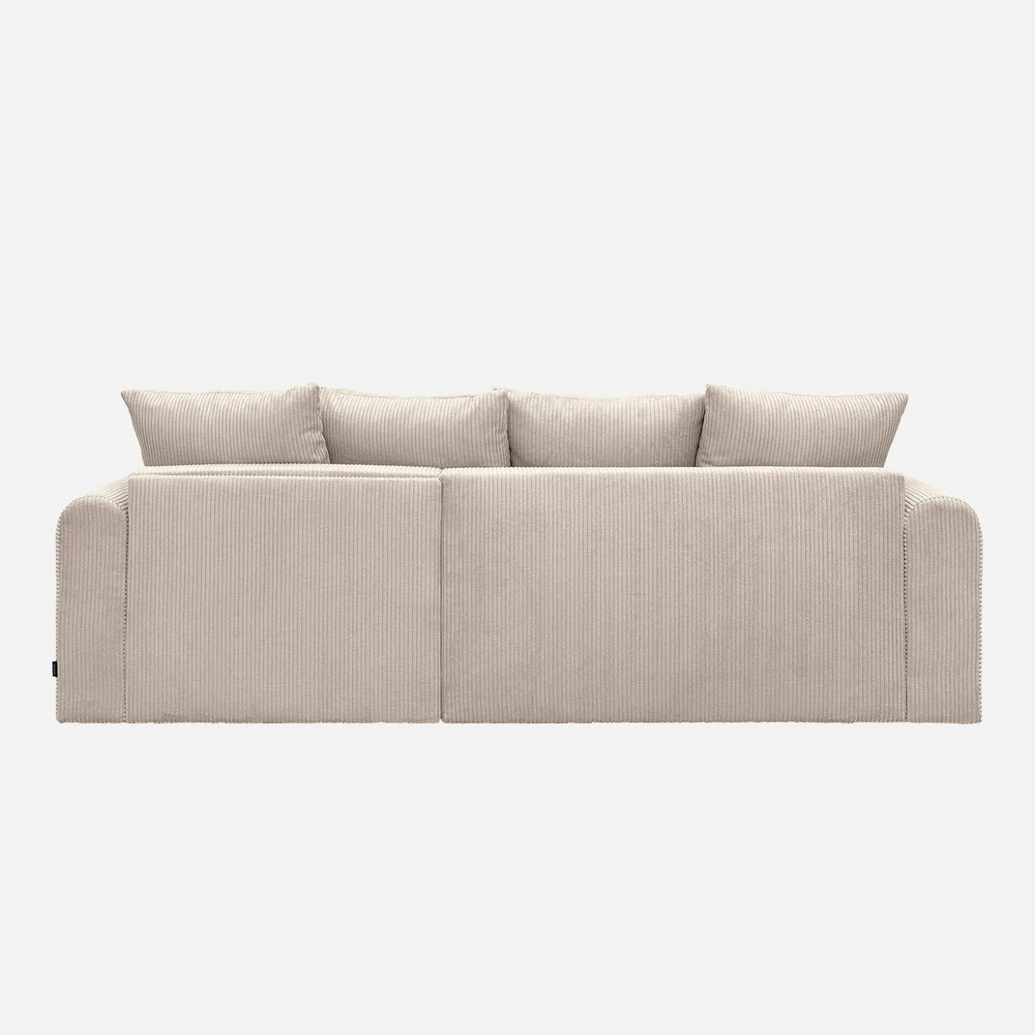 Sofá cama esquinero de pana fina, 3 plazas