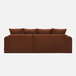 Sofá cama esquinero de pana fina, 3 plazas