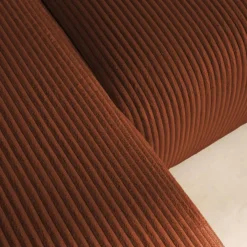 Sofá cama esquinero de pana fina, 3 plazas