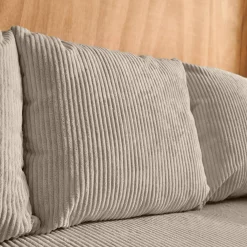 Sofá cama esquinero de pana fina, 3 plazas