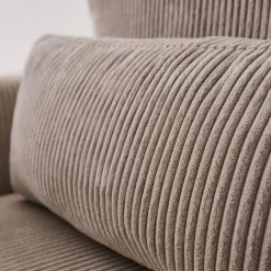Sofá cama esquinero de pana fina, 5 plazas
