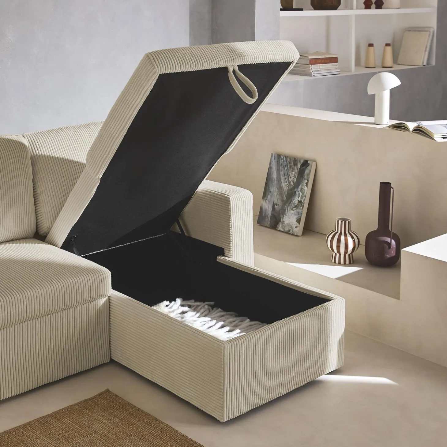 Sofá cama esquinero reversible, 3 plazas