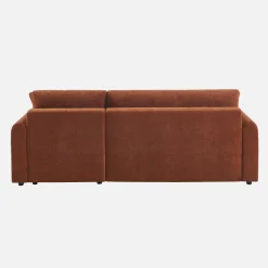 Sofá cama esquinero reversible de tela con arcón, 3 plazas
