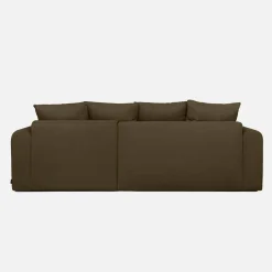 Sofá de chenilla esquinero reversible, 3 plazas