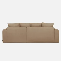 Sofá de chenilla esquinero reversible, 3 plazas