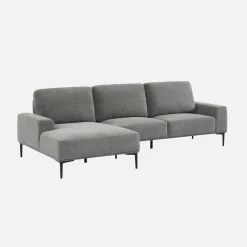 Sofá de tela y metal, 3 plazas