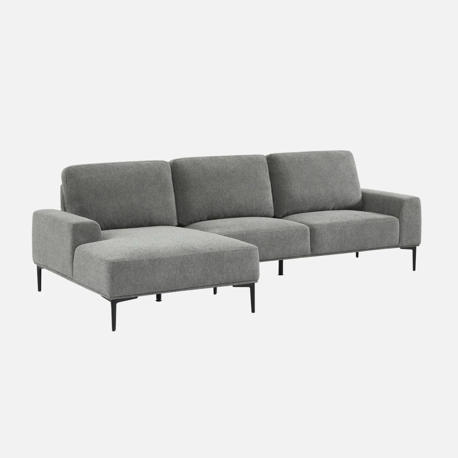 Sofá de tela y metal, 3 plazas