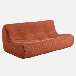 Sofá de terciopelo de pana, 3 plazas