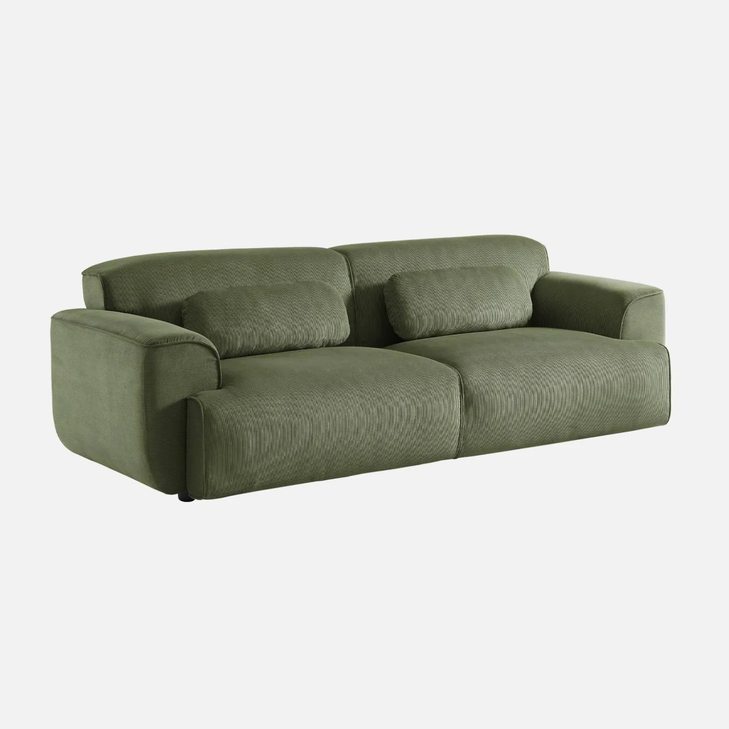 Sofá de terciopelo pana fina, 3 plazas