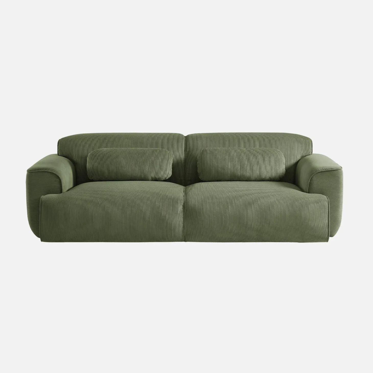 Sofá de terciopelo pana fina, 3 plazas