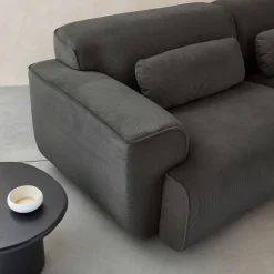 Sofá de terciopelo pana fina, 3 plazas