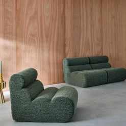 Sofá modular con efecto alpaca, 3 plazas