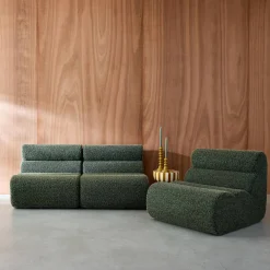 Sofá modular con efecto alpaca, 3 plazas