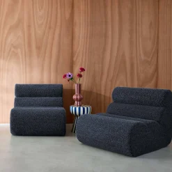 Sofá modular con efecto alpaca, 2 plazas