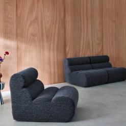 Sofá modular con efecto alpaca, 3 plazas