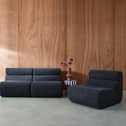 Sofá modular con efecto alpaca, 3 plazas