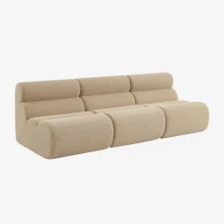 Sofá modular con efecto alpaca, 3 plazas