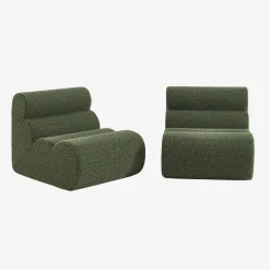 Sofá modular con efecto alpaca, 2 plazas