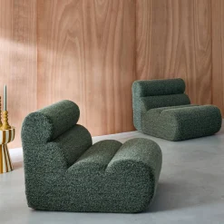 Sofá modular con efecto alpaca, 2 plazas