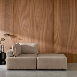 Sofá modular de borreguito, 2 plazas