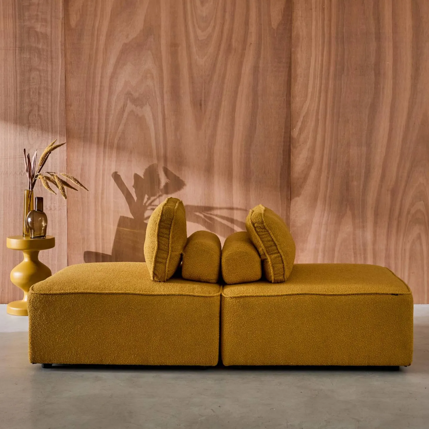 Sofá modular de borreguito, 2 plazas