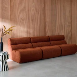 Sofá modular de borreguito texturizado, 3 plazas