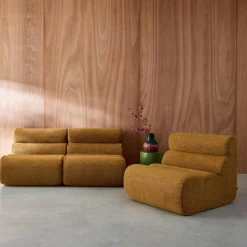 Sofá modular de borreguito texturizado, 3 plazas