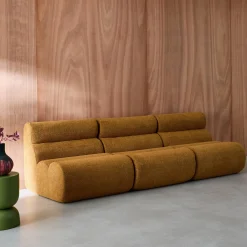 Sofá modular de borreguito texturizado, 3 plazas