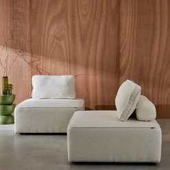 Sofá modular de borreguito, 2 plazas