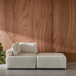 Sofá modular de borreguito, 2 plazas
