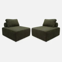 Sofá modular de pana, 2 plazas