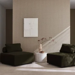 Sofá modular de pana, 2 plazas