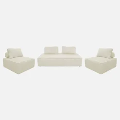 Sofá modular de pana, 4 plazas