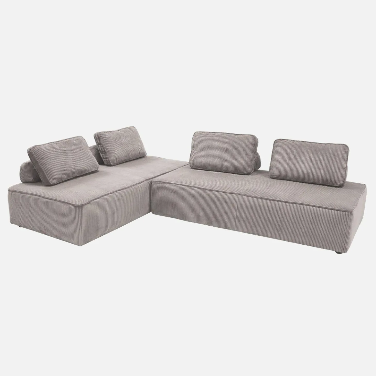 Sofá modular de pana, 4 plazas