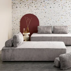 Sofá modular de pana, 4 plazas