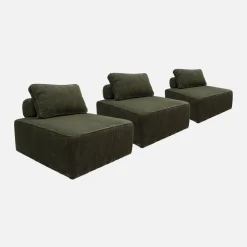 Sofá modular de pana, 3 plazas