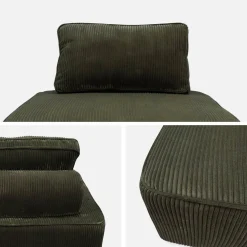 Sofá modular de pana, 3 plazas